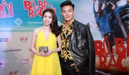 Trà Ngọc Hằng, Hiếu Nguyễn rạng ngời với “set đồ hiệu” đi ra mắt phim